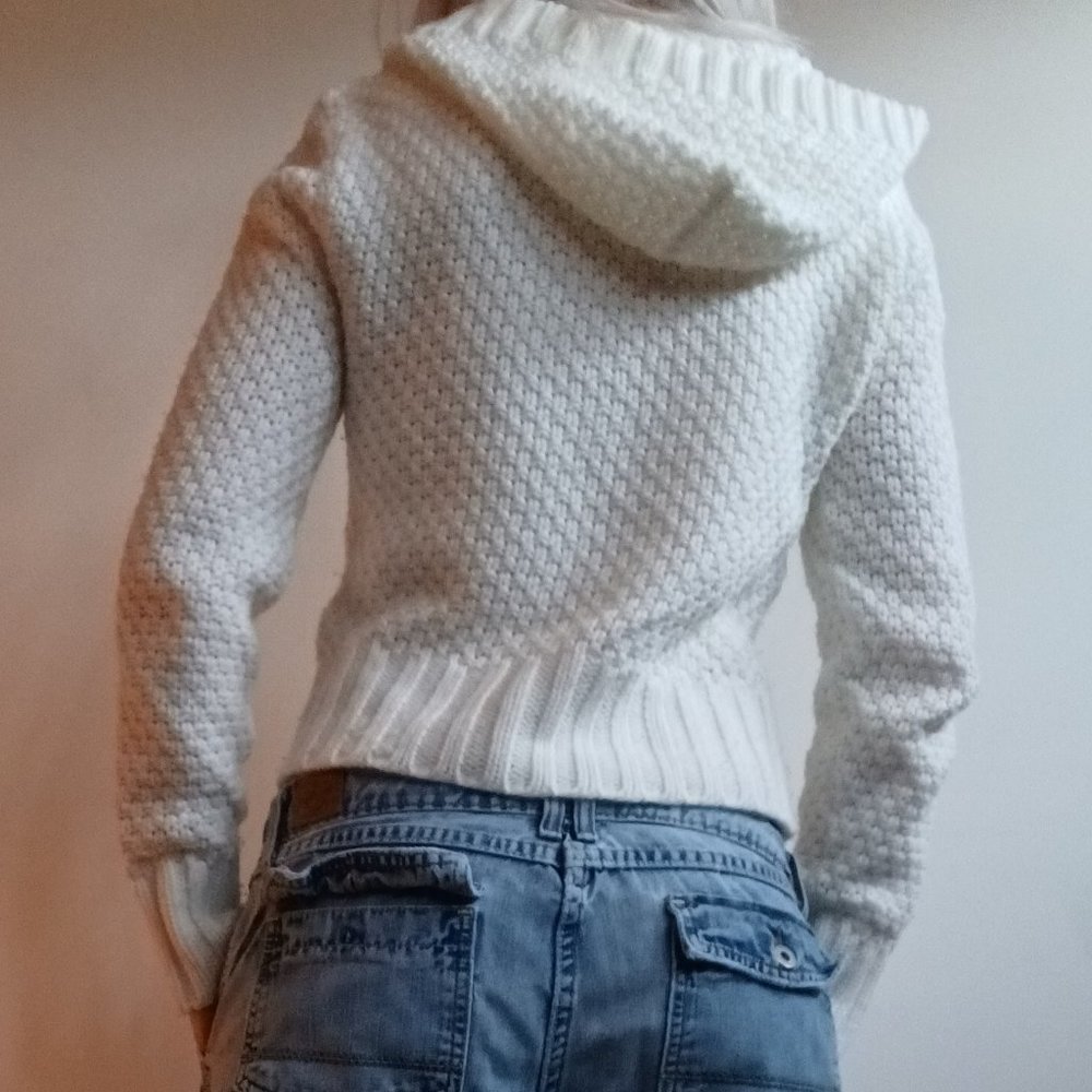 Cotton Emporium Cream Knit Hooded Sweater - Picture 3 of 14